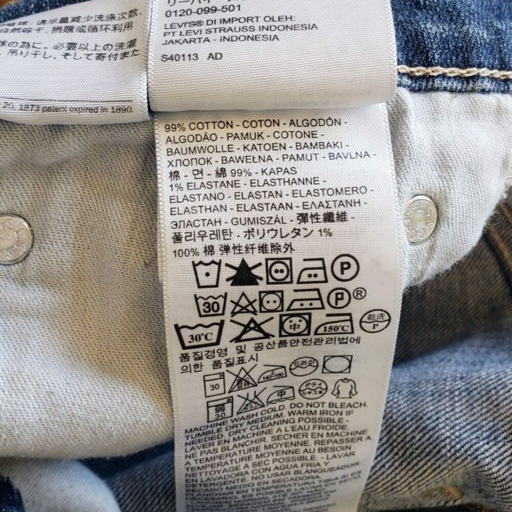 Levi's 511 Slim Fit Jeans Men W31 L30 Thunder Dark Blue Wash PC9-04511-0535 - Picture 8 of 12